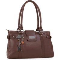 Catwalk Collection Handbags Women's Martina Medium Leather Handbag in Brown