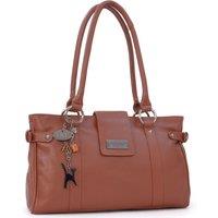 Catwalk Collection Handbags Women's Martina Medium Leather Handbag in Tan