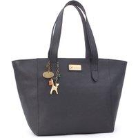 Catwalk Collection Handbags Women's Paloma Large Leather Tote Bag in Black
