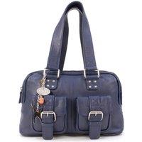 Catwalk Collection Handbags Women's Caroline Leather Handbag in Blue | Size: Medium