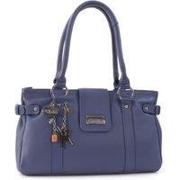 Catwalk Collection Handbags Women's Martina Medium Leather Handbag in Blue