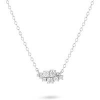 Gold Trip Women's Crystal Cluster Necklace in Silver