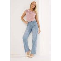 Star by Julien Macdonald Women's Embellished Detail Jeans in Light Blue | Size: 16