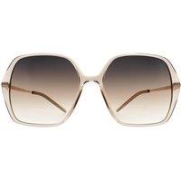 Hugo Boss Women's Square Transparent Beige Gold Grey Brown Gradient BOSS 1660/S in Clear
