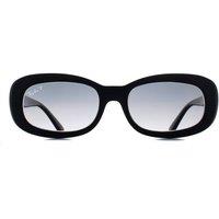 Ray-Ban Women's Oval Black Grey Gradient Polarized RB2221