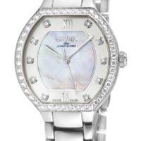 Gevril Women's Lugano Swiss Diamond Watch, MOP Dial, 316L SS Case, 316L SS Bracelet in Silver