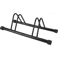 FLAVORA Metal Floor Bike Rack 2-Bicycle Parking Stand in Black | Size: 0-12 m