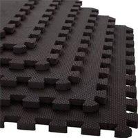 EONLION 18Pcs Large Eva Foam Mat Tiles in Black | Size: 0-12 m