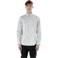 TopLook London Men's Mens Smart Casual Shirt- Regular Fit Shirt With Chest Pocket in White | Size: Large