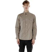 TopLook London Men's Mens Smart Casual Shirt- Regular Fit Shirt With Chest Pocket in Ecru | Size: 2XL