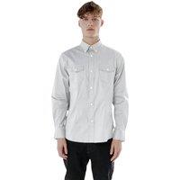 TopLook London Men's Mens Smart Casual Shirt- Regular Fit Shirt With Chest Pocket in White | Size: 2XL