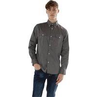TopLook London Men's Mens Smart Casual Shirt- Regular Fit Shirt With Chest Pocket in Mid Grey | Size: 2XL