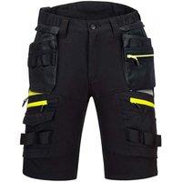 Portwest Men's Detachable Holster Pocket Shorts in Black | Size: 40R