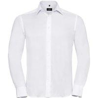 Russell Collection Men's Ultimate Tailored Long-Sleeved Shirt in White | Size: 16.5 in