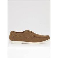 threadbare Men's Faux Suede Boat Shoes in Taupe | Size: 7