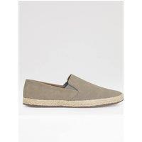 threadbare Men's Faux Suede Slip On Espadrilles in Light Beige | Size: 10