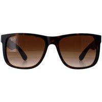 Ray-Ban Men's Rectangle Rubber Light Havana Brown Gradient Sunglasses