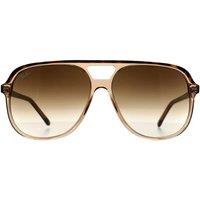 Ray-Ban Men's Square Polished Havana On Transparent Brown Light Brown Gradient Bill RB2198