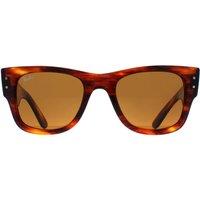 Ray-Ban Men's Square Polished Striped Havana Brown RB0840S Mega Wayfarer