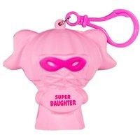 History & Heraldry Collectable Voodoo Stress Doll keyring - Super Daughter - 72 Titles in Pink