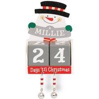 History & Heraldry Pre-personalised Wood Advent Block Calendar - Over 80 Titles - Millie in Grey