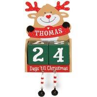 History & Heraldry Pre-personalised Wood Advent Block Calendar - Over 80 Titles - Thomas in Brown