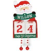 History & Heraldry Pre-personalised Wood Advent Block Calendar - Over 80 Titles - Willow in Red