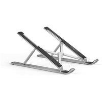 Durable Premium Aluminium Foldable Laptop Stand Rise - Portable in Silver