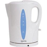 Igenix Cordless Jug Kettle, 1.7 Litre, 2200W in White