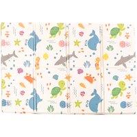 KandyToys Foldable Waterproof Baby Play Mat 120x90cm in White | Size: 120x90 cm