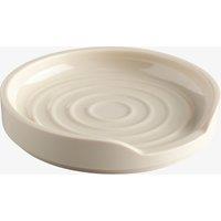 Zeal Melamine Circular Spoon Rest, 12cm in Cream