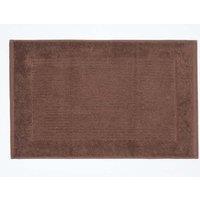 Homescapes Imperial Plain Cotton Bath Mat in Chocolate