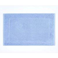Homescapes Imperial Plain Cotton Bath Mat in Blue