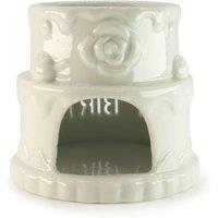 Serenityy Ceramic Cake Oil Burner - Happy Birthday, White
