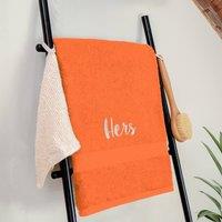 Duncan Stewart Personalised Luxury Cotton Bath Sheet in Orange