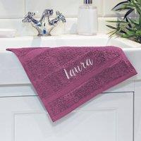 Duncan Stewart Personalised Face Flannel/Towel in Aubergine