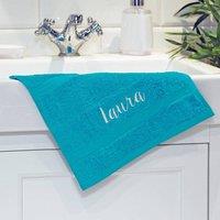 Duncan Stewart Personalised Face Flannel/Towel in Turquoise