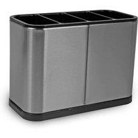 Top 3 Kitchen Cutlery Utensil Stainless Steel Storage Organiser Caddy in Silver