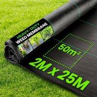 Green Thumbz Heavy Duty Weed Control Fabric - 2m x 25m in Black