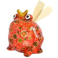 Animal Crackers Pomme Pidou Freddy Ceramic Frog Kitchen Utensil Holder With Utensils in Orange