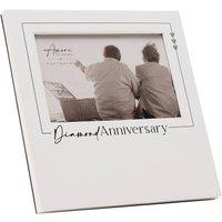 Amore by Juliana Wedding Gift Photo Frame Diamond Anniversary - 6 x 4 in White