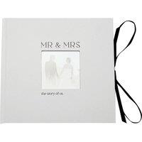 Amore by Juliana Wedding Gift Textured Photo Album Mr & Mrs in White