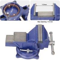 SPETLEK 4 Heavy Duty Work Bench Vice Engineer Jaw Swivel Base in Blue