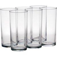 EONLION Set of 6 Clear Glass Tall Water Juice Drinking Highball