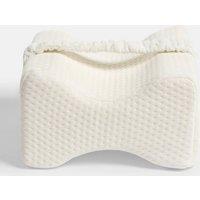 Kelvenix Knee Pillow Memory Foam Leg Cushion in White | Size: Single