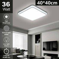 FLAVORA Modern LED Square Ceiling Panel Light in White