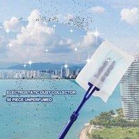 FLAVORA Extendable Long Handle Duster Kit in White | Size: 100 cm x 15 cm