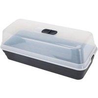 FLAVORA Seed Starter Tray with Lid Plant Propagator in Black | Size: 100g