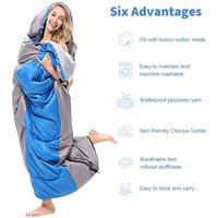 FLAVORA 4 Season Envelope Sleeping Bag Waterproof Blue