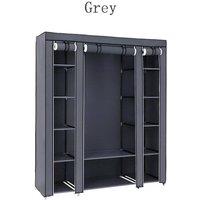 SPETLEK FABRIC CANVAS WARDROBE HANGING GREY | Size: Large